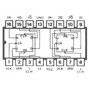 Flip Flop JK dual SN74LS76N DIP 16 Flip Flop JK dual SN74LS76N DIP 16